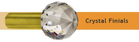 Crystal finial - brass