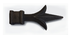 Fleur de lis Up ends fin 2 sm